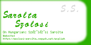 sarolta szolosi business card